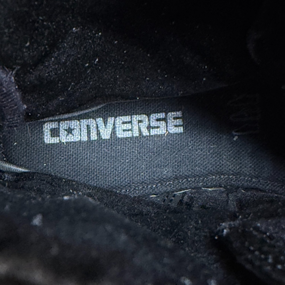 Converse Sidney X-Hi High Top Sneaker Womens 8.5 Black Leather Buckles Punk Goth - Picture 11 of 12